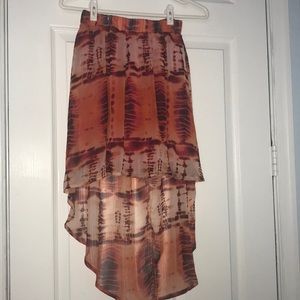 Orange Hi Low skirt
